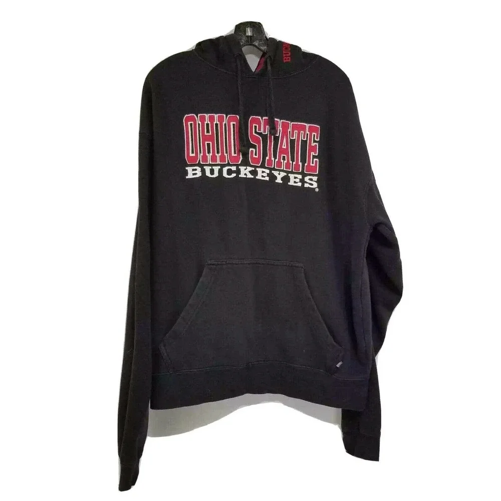 Ohio State Buckeyes Men’s Hoodie Sweatshirt Size XL Black Crimson & Gray - Picture 1 of 12
